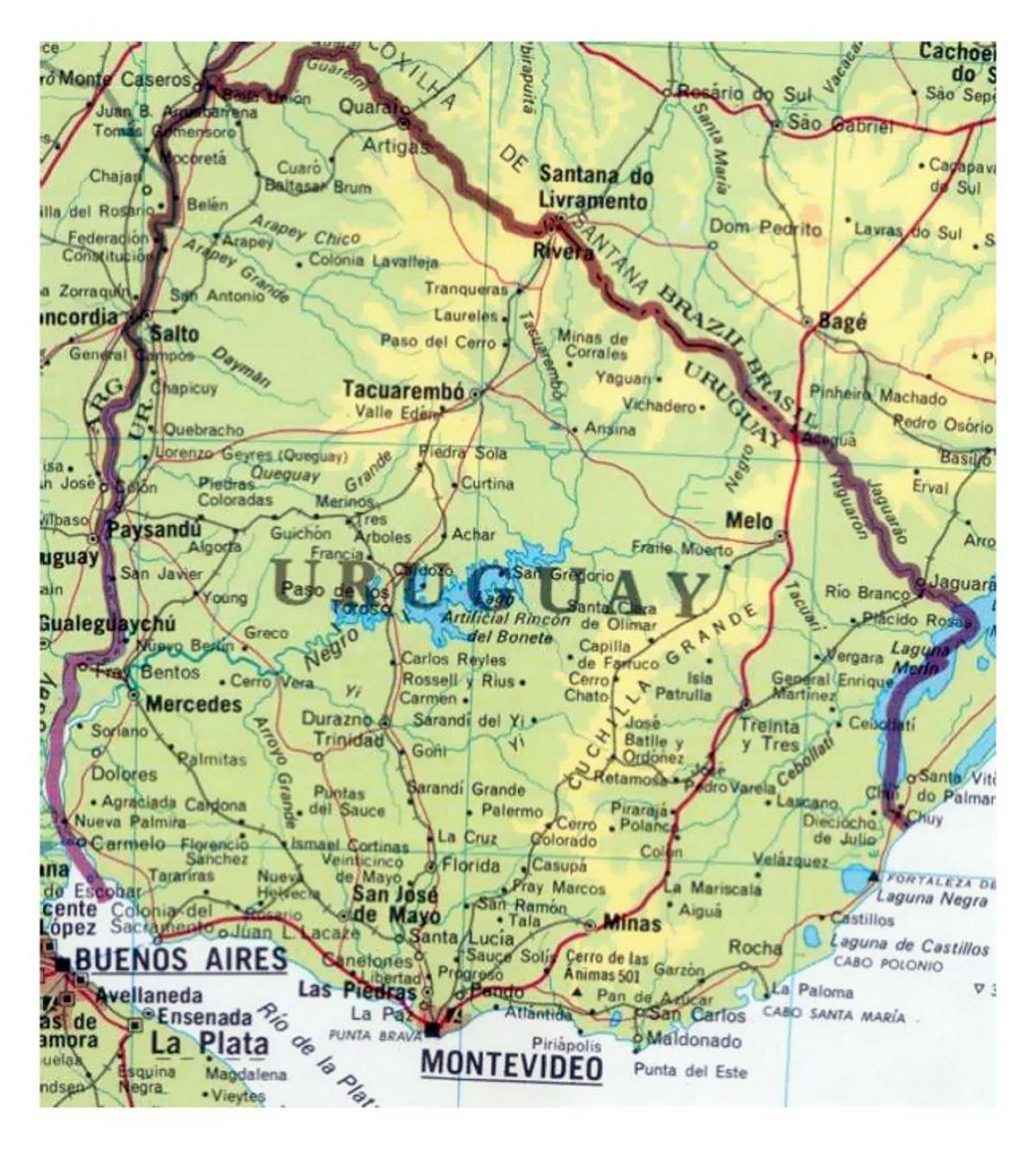 karte Urugvaja