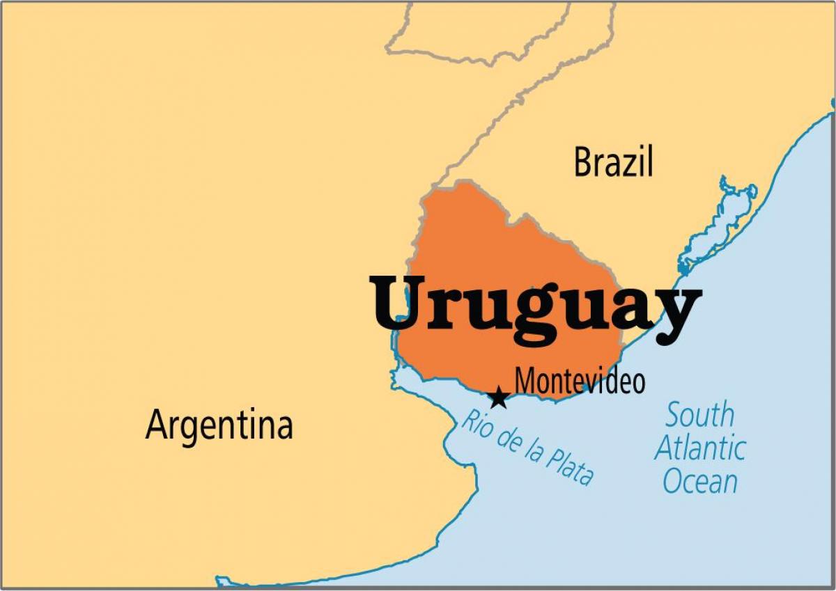 Urugvajas galvaspilsētā karte
