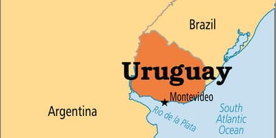 Urugvajas galvaspilsētā karte